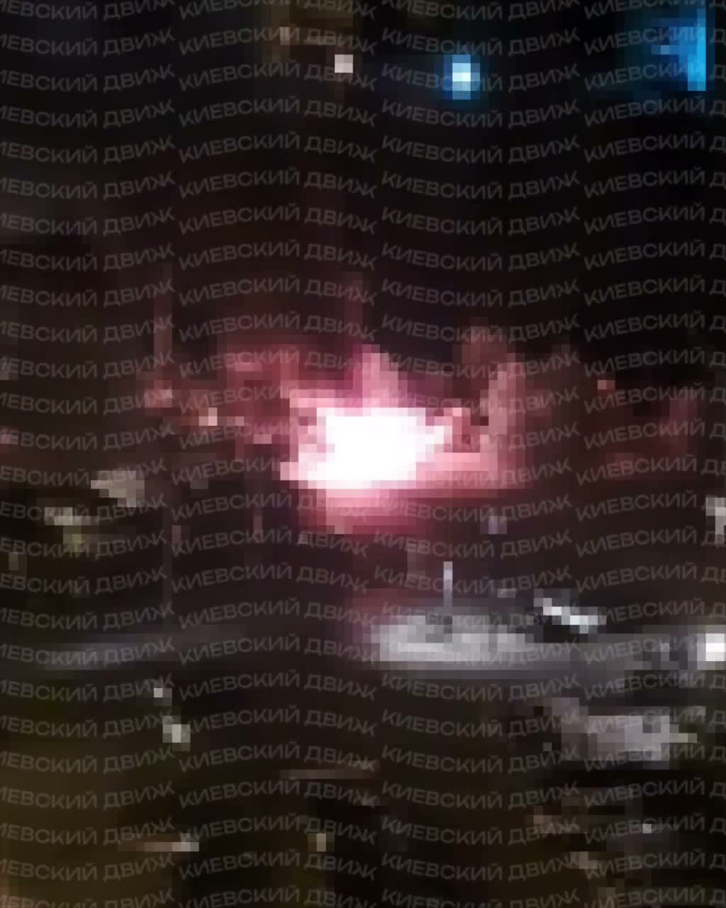 Fire in Kyiv due to the fall of the debris of Russian drone